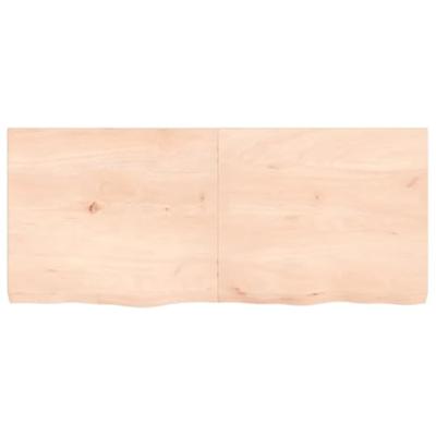 VidaXL Wastafelblad 140x60x(2-6) cm onbehandeld massief hout