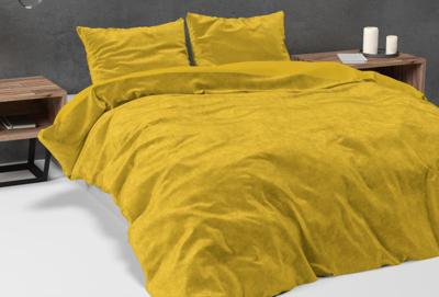 Sleeptime Velvet Uni Dekbedovertrek Goud 140 x 220 cm
