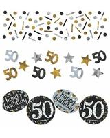 Tafelconfetti 50 Jaar Sparkling Goud (34gr) - thumbnail