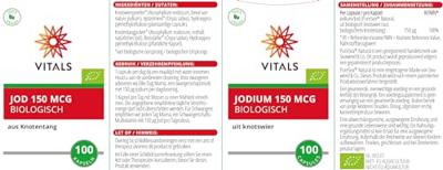 Jodium Biologisch - 100 capsules - Beperkt houdbaar