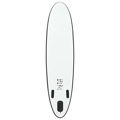 Stand-up paddleboard opblaasbaar zwart en wit - thumbnail
