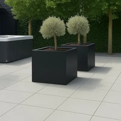 GLM plantenbak Casablanca met bodem Zwart 60x60x60cm GLM plantenbak Casablanca met bodem Zwart 60x60x60cm