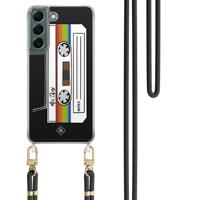 Samsung Galaxy S22 Plus hoesje met zwart koord - Cassette mixtape - thumbnail