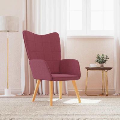 Relaxstoel stof wijnrood