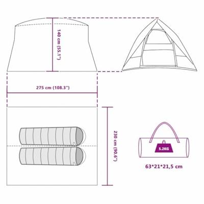Tent Groen 275 x 230 x 140 cm Tent Groen 275 x 230 x 140 cm