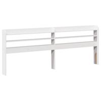 Bedframe zonder matras massief grenenhout wit 200x200 cm - thumbnail