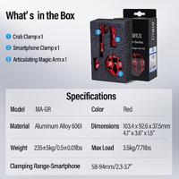 Sirui Magic Arm MA-GR (rood) - thumbnail