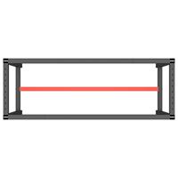Werkbankframe 140x50x79 cm metaal matzwart en matrood - thumbnail