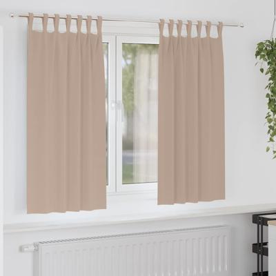 Gordijnen met gordijnen 2 pcs Taupe Polyester Gordijnen met gordijnen 2 pcs Taupe Polyester
