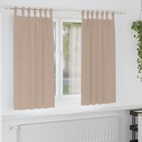 Gordijnen met gordijnen 2 pcs Taupe Polyester - thumbnail
