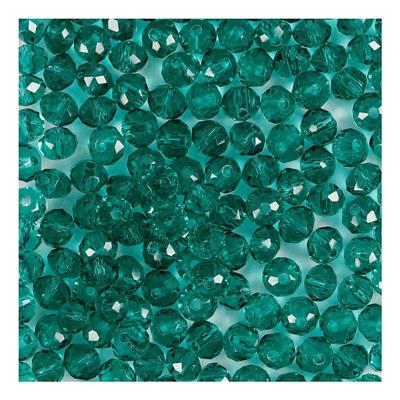 Creativ Company Facet kralen, d 4 mm, gatgrootte 1 mm, groen, 45 stuk/ 1 doos
