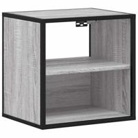 Nachtkastjes 2st wandgemonteerd 40x31x39,5cm grijs sonoma eiken - thumbnail