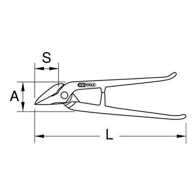 KS Tools BERYLLUMplus ideale schaar, 280 mm 9629016