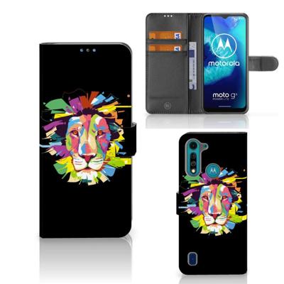 Motorola G8 Power Lite Leuk Hoesje Lion Color Motorola G8 Power Lite Leuk Hoesje Lion Color
