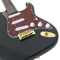 VidaXL Gitaar voor beginners elektrisch met tas 4/4 39" zwart en goud - thumbnail
