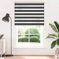 VidaXL Zebra rolgordijn 145x200 cm stofbreedte 140,9 cm zwart - thumbnail