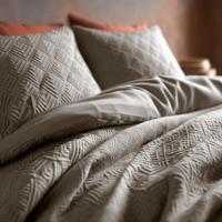 RoyalTextile - Milano 3D Dekbedovertrek - Taupe/Grijs - 140 x 220 - thumbnail