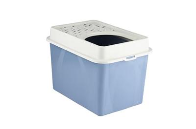 Rotho Eco Berty Kattenbak met Boveningang Blauw/Zand