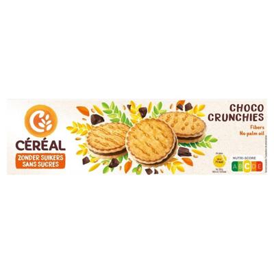 Cereal Choco crunchies zonder suikers 185 Gram
