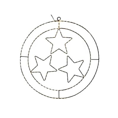 Svenska Living Led kersthanger ring sterren zwart 50cm