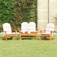 4-delige Loungeset Adirondack massief acaciahout - thumbnail