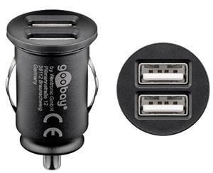 Enzo Mobilize USB autolader 2400mA zwart + USB-C kabel 1m 9540128