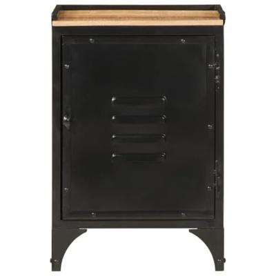 Badkamerkast 40x30x60 cm ijzer en massief mangohout Badkamerkast 40x30x60 cm ijzer en massief mangohout