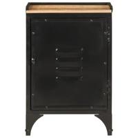 Badkamerkast 40x30x60 cm ijzer en massief mangohout - thumbnail