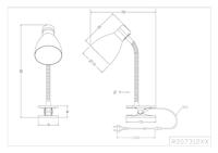 Trio KlemlampjeHarvey wit - R20731231 - thumbnail