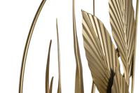 Wanddecoratie DKD Home Decor Gouden Tropisch Blad van een plant 80 x 2 x 80 cm - thumbnail