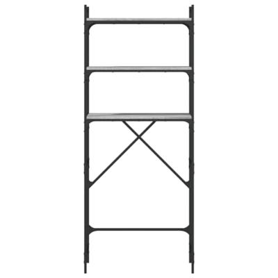 VidaXL Wasmachinerek 67x25x163 cm bewerkt hout grijs sonoma