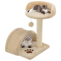 VidaXL Kattenkrabpaal met sisal krabpaal 40 cm beige en bruin - thumbnail