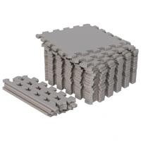 Vloer Beschermingsmatten 30 x 30 cm 18 matten incl eindstukken Grijs - thumbnail