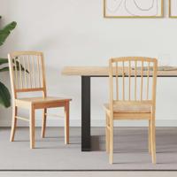 Eettafelstoelen 2 pcs Naturel 50 x 52,5 x 91 cm - thumbnail