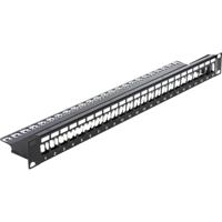 Delock 43277 24 poorten Netwerkpatchpaneel 483 mm (19) Zonder connectoren 1 HE Zwart Niet ingericht - thumbnail