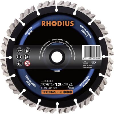 Rhodius 304465 LD300 Diamanten doorslijpschijf Diameter 230 mm Boordiameter 22.23 mm Beton 1 stuk(s) Rhodius 304465 LD300 Diamanten doorslijpschijf Diameter 230 mm Boordiameter 22.23 mm Beton 1 stuk(s)