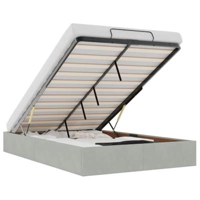 Bedframe zonder matras 120x200 cm fluweel lichtgrijs