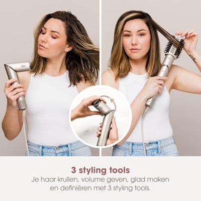 2 in 1 föhn & blaasstyler - SHARK FLEXSTYLE - HD426SLEU - 3 accessoires - Champagne - 1400 W