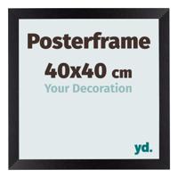 Posterlijst 40x40cm Zwart Mat MDF Parma - thumbnail