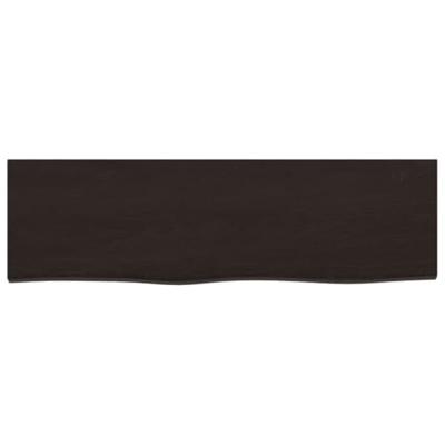 Wandschap behandeld massief eikenhout donkerbruin