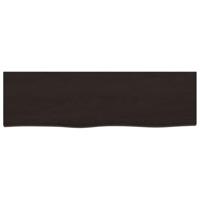 Wandschap behandeld massief eikenhout donkerbruin - thumbnail