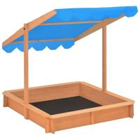 VidaXL Zandbak met verstelbaar dak 115x115x115 cm vurenhout - thumbnail