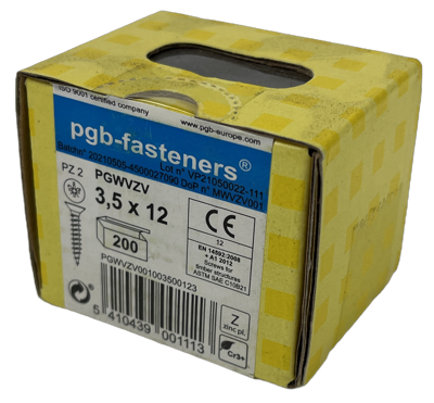 pgb-Europe PGB-FASTENERS | Spaanplaatschroef VK-Z Ø 3,5x12 Zn | 200 st - PGWVZV001003500123 pgb-Europe PGB-FASTENERS | Spaanplaatschroef VK-Z Ø 3,5x12 Zn | 200 st - PGWVZV001003500123