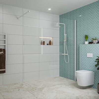 Fortifura Galeria inloopdouche - 180x200cm - helder glas - wandarm - mat wit SW797920/SW797906 Fortifura Galeria inloopdouche - 180x200cm - helder glas - wandarm - mat wit SW797920/SW797906