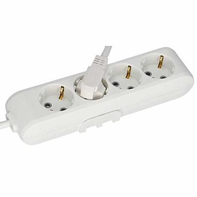 Panasonic stopcontact 4 voudig wit met 1.5 meter snoer ophang mogelijkheid en haak ophanging