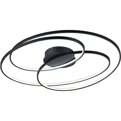 Dimbare LED Plafondlamp 50W - Warm Wit 3000K - Mat Zwart Aluminium