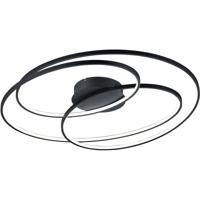 Dimbare LED Plafondlamp 50W - Warm Wit 3000K - Mat Zwart Aluminium - thumbnail