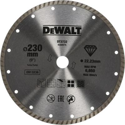 DeWalt Accessoires Diamantblad, turbo, Ø230mm/22.2mm, universeel - DT3732-QZ