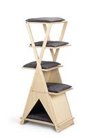 Hout krabmeubel mirza l60b40h135cm Beeztees - Designed by lotte - thumbnail