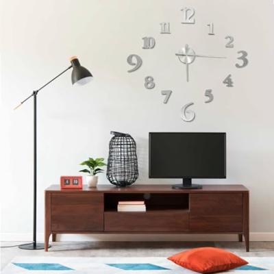 VidaXL 3d-wandklok modern xxl 100 cm zilverkleurig VidaXL 3d-wandklok modern xxl 100 cm zilverkleurig